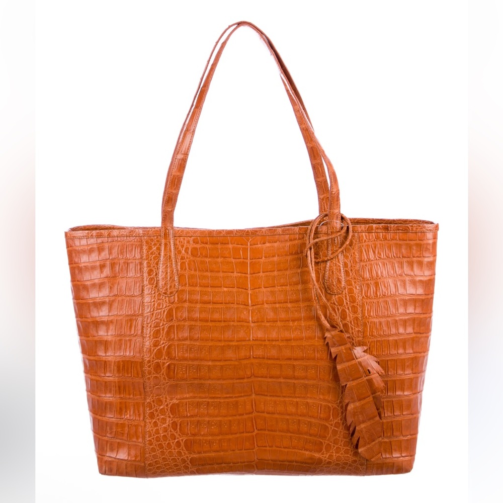 Nancy Gonzalez Erica Crocodile Tote Bag w/ Matching Clutch